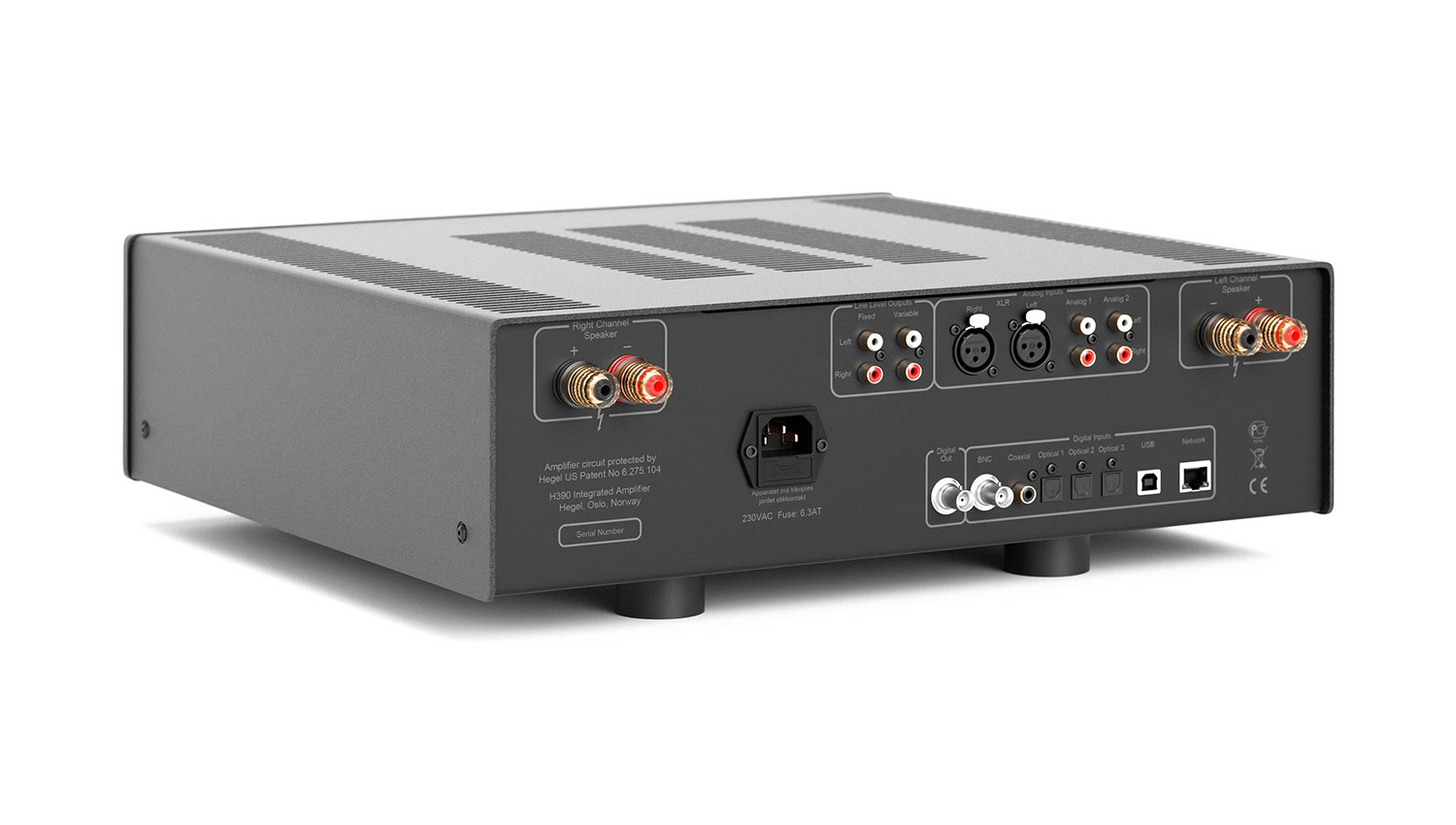 mặt sau Amply Hegel H590