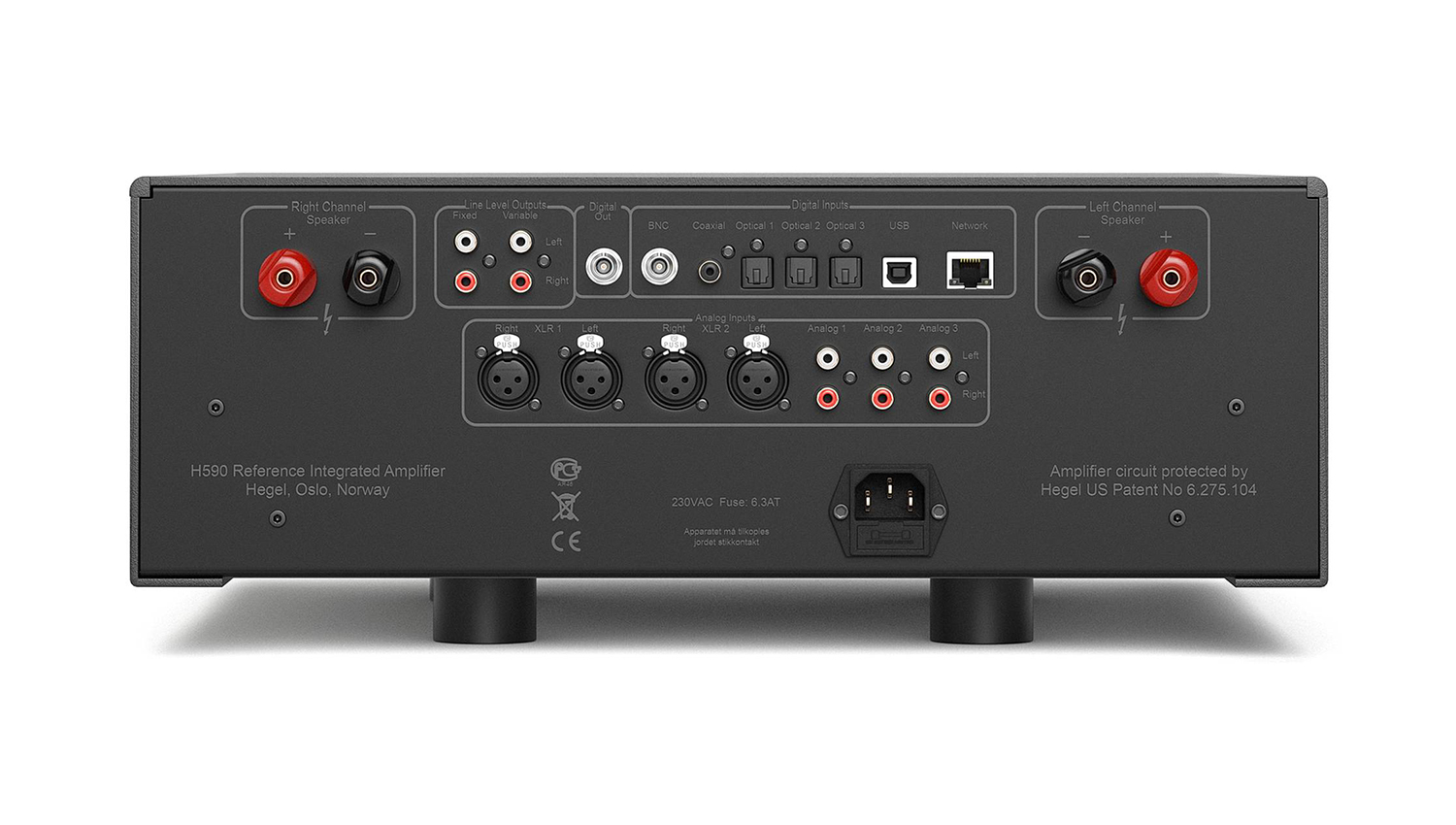 mặt sau Amply Hegel H590