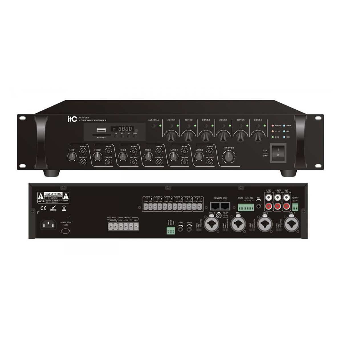 Amply phân vùng ITC TI-3506S