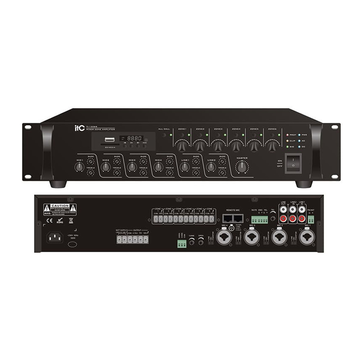 Amply phân vùng ITC TI-1206S