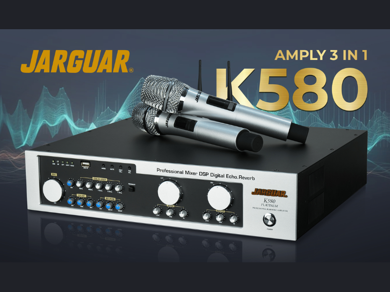 Amply T&iacute;ch Hợp 3 In 1 Jarguar K580 Platinum