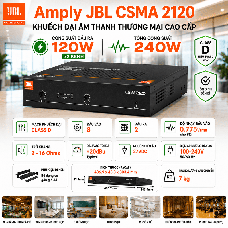 Amply JBL CSMA 2120