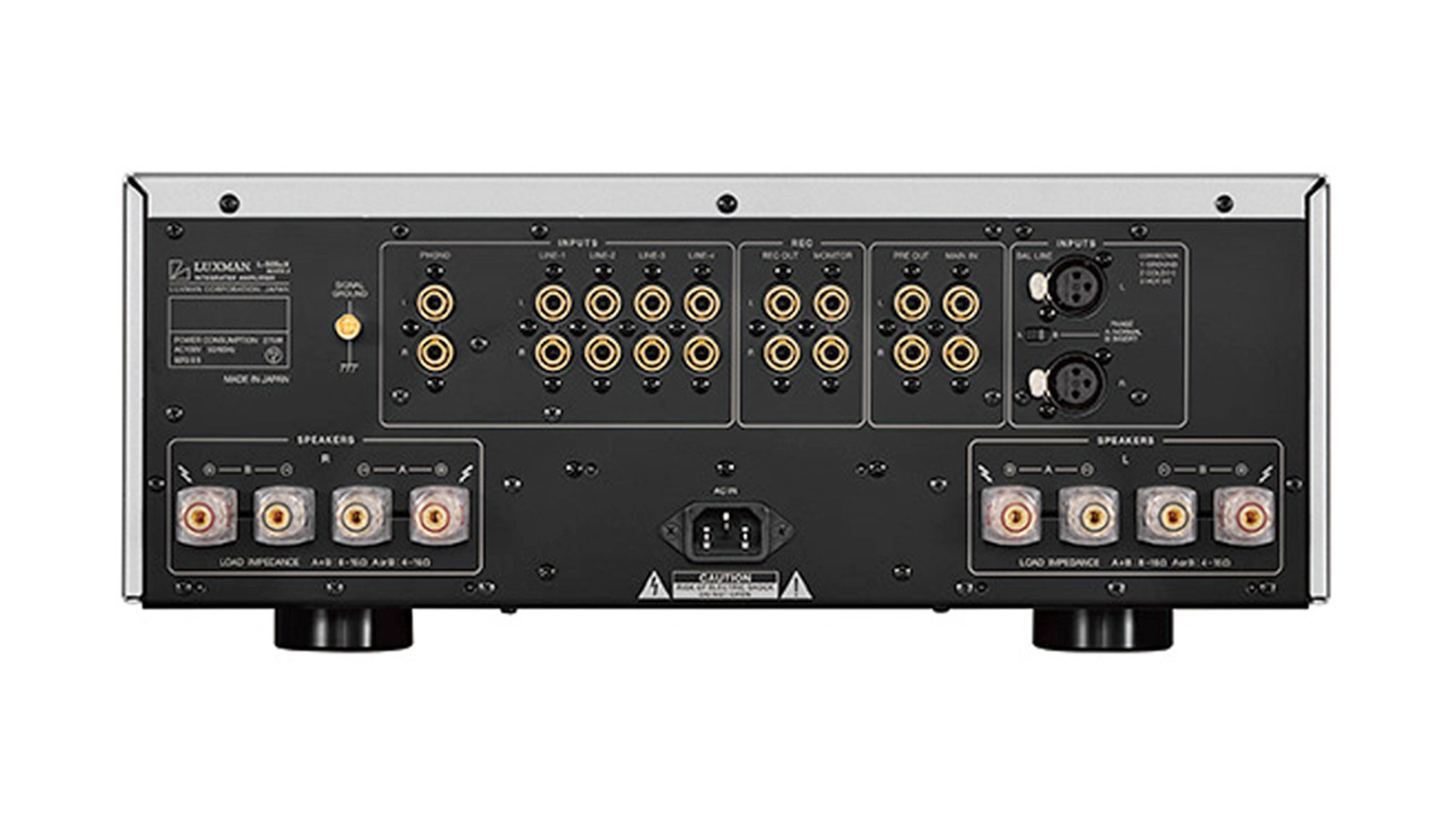 Mặt sau Amply Luxman L505UX