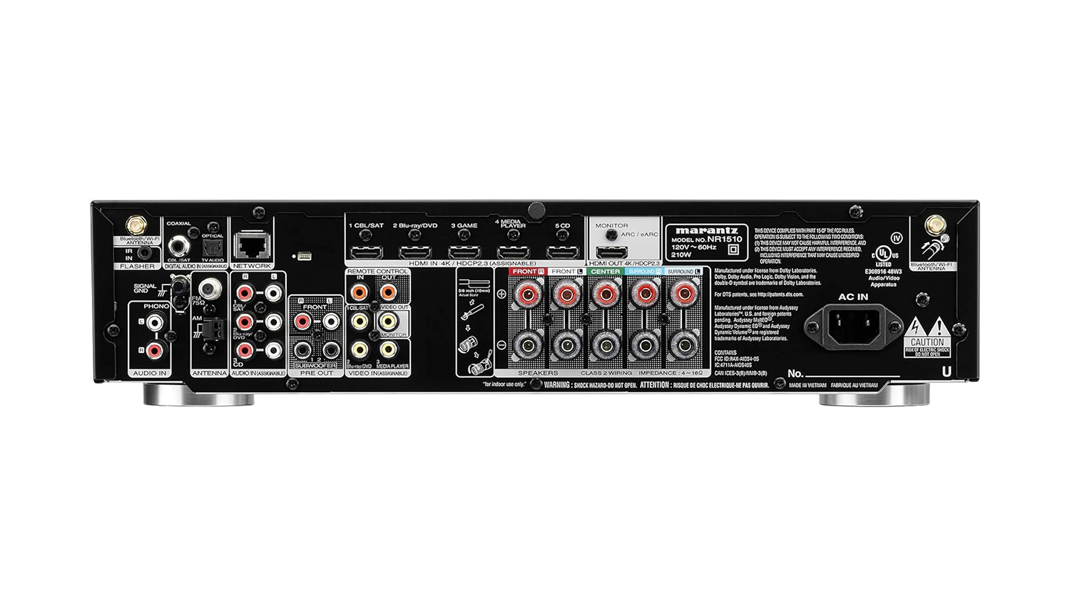 mặt sau Amply AV Receiver Marantz NR1510