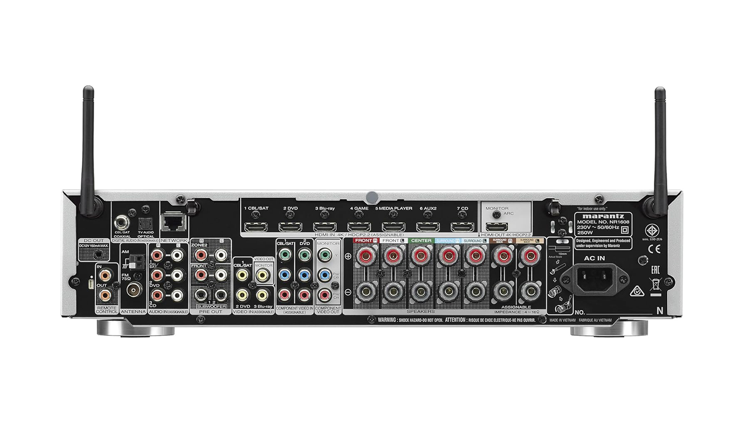 mặt sau Amply Marantz NR1608