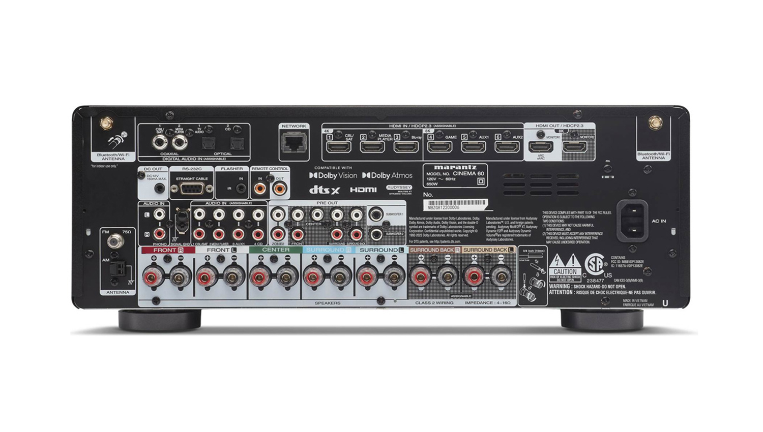mặt sau Amply Marantz Cinema 60