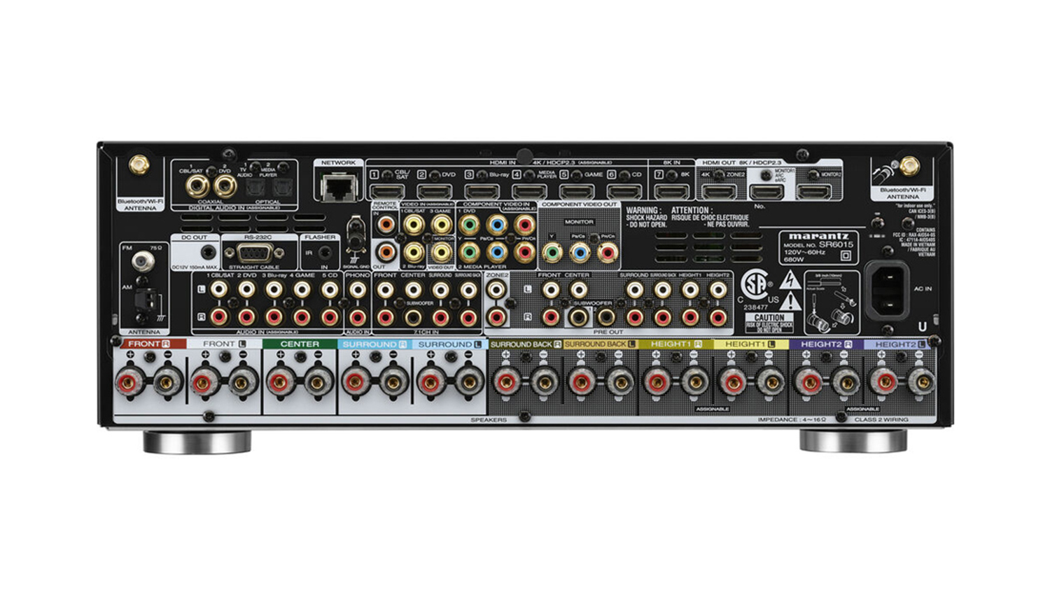 mặt sau Amply Marantz SR6015