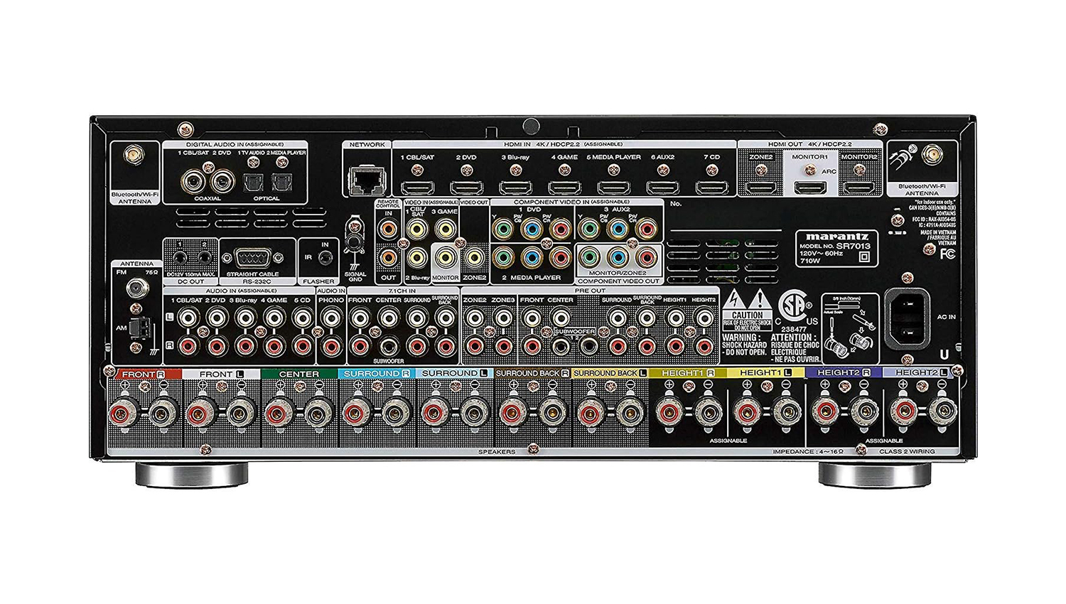 mặt sau Amply AV Receiver Marantz SR7013