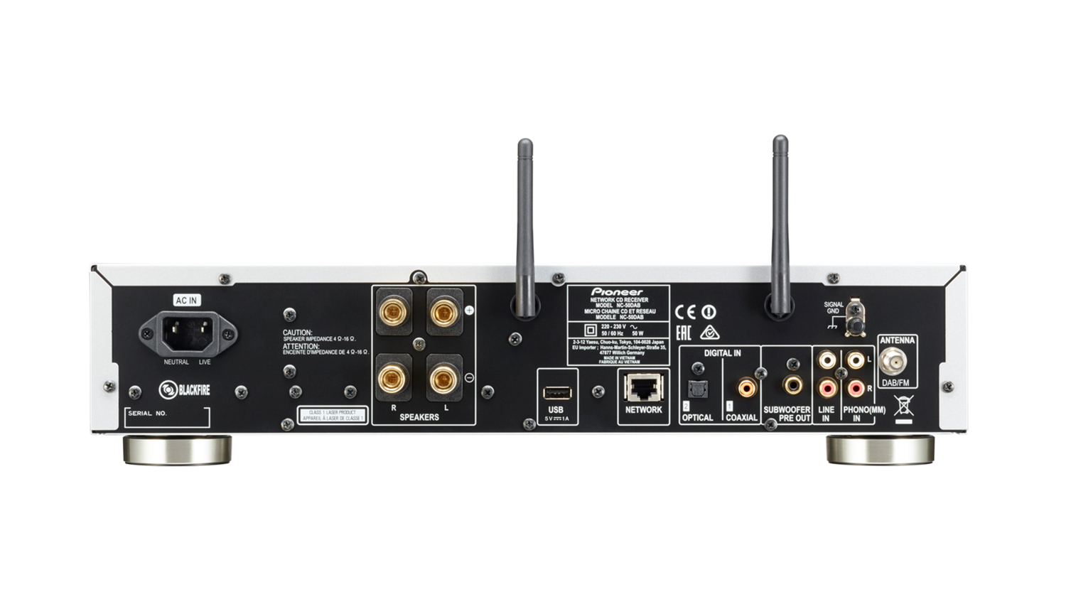 mặt sau Amply Pioneer NC-50DAB