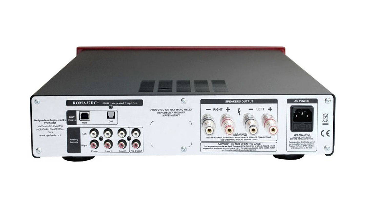 Mặt sau Amply Synthesis Roma 37 DC