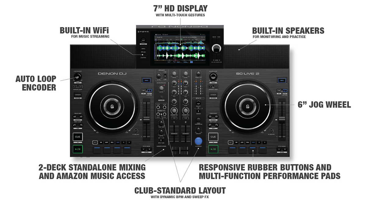 Bàn DJ Denon DJ SC Live 2