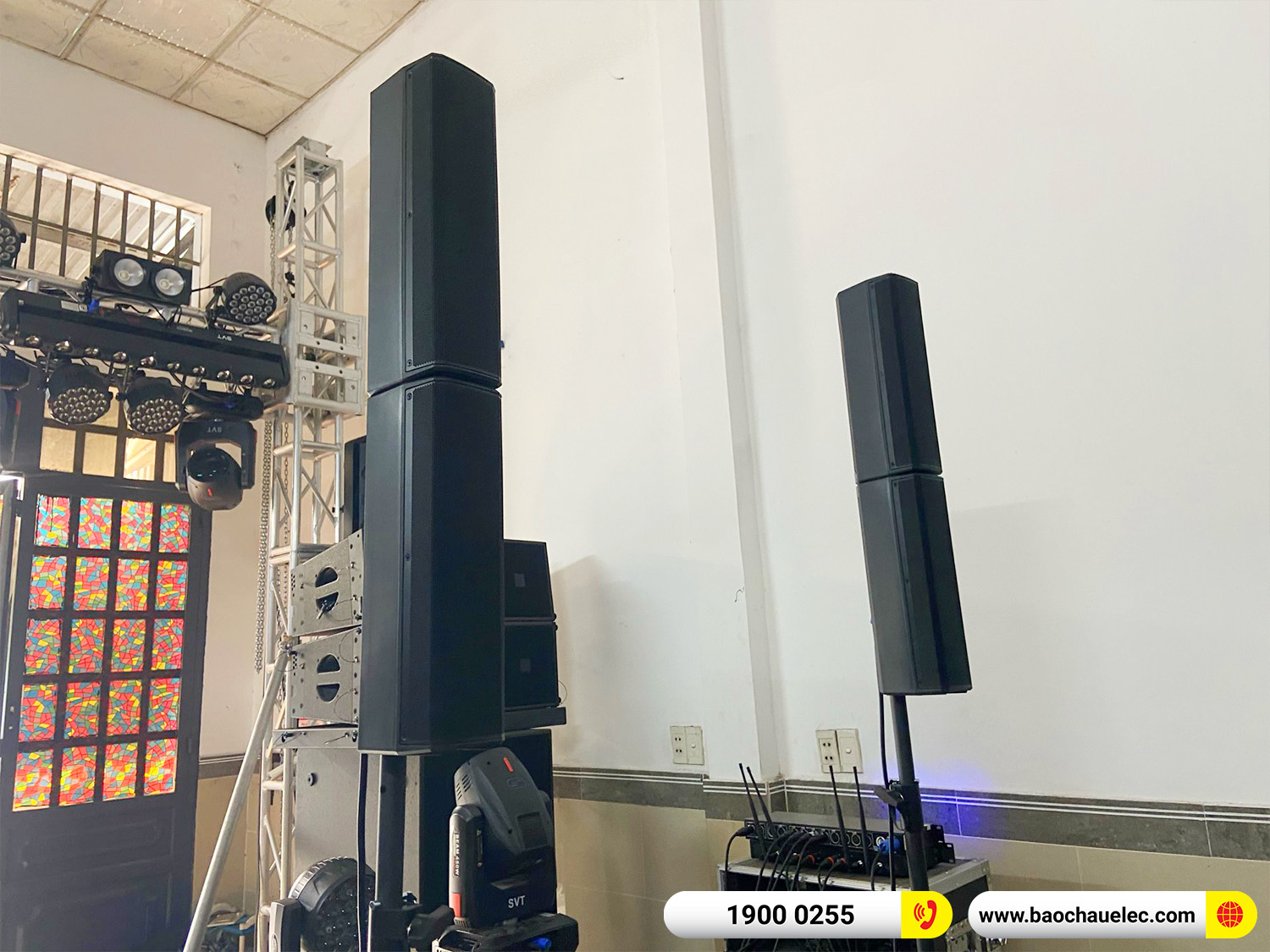 B&agrave;n giao Bộ loa cột dBTechnologies ES503 cho anh Vấn tại TP HCM