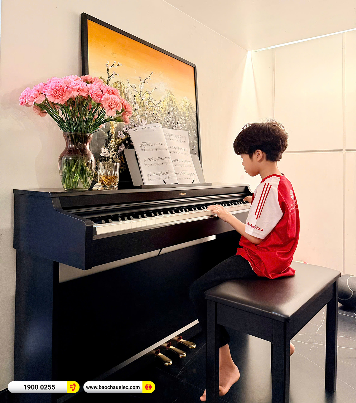 Bàn giao Đàn organ Yamaha YDP-165R hơn 25tr cho khách hàng tại Hà Nội