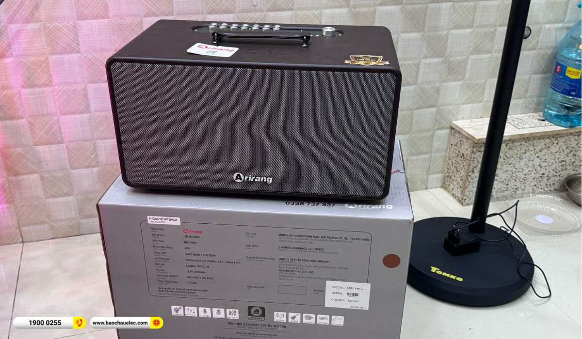 B&agrave;n giao loa Arirang MB2 Pro+ v&agrave; m&agrave;n Tomko hơn 12tr cho chị Hoa tại TP HCM