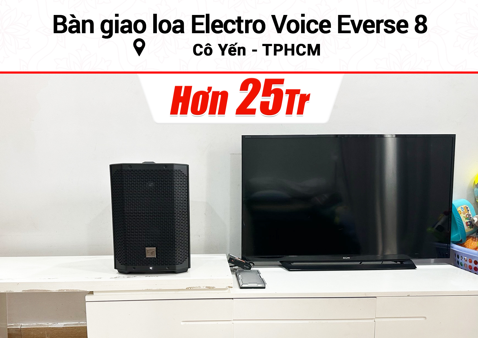 Bàn giao Loa Electro Voice Everse 8, Micro Alpha Works D2 cho cô Yến TPHCM