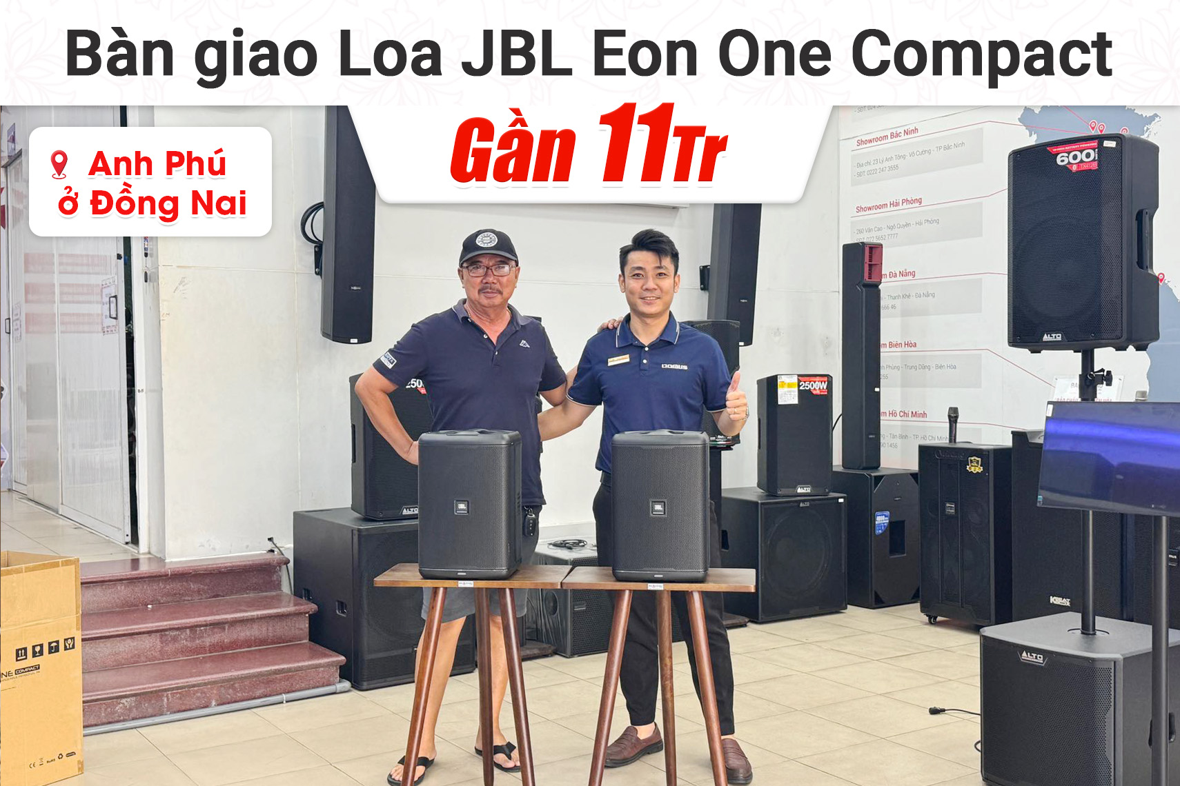 Bàn giao Loa JBL Eon One Compact gần 11tr cho anh Phú tại Đồng Nai