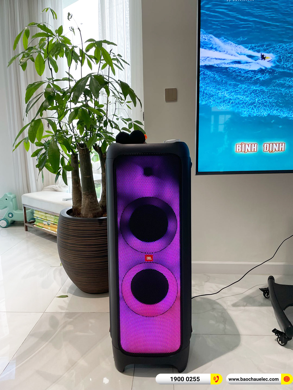 Bàn giao loa JBL Partybox 1000 cho bé Anh ở TPHCM