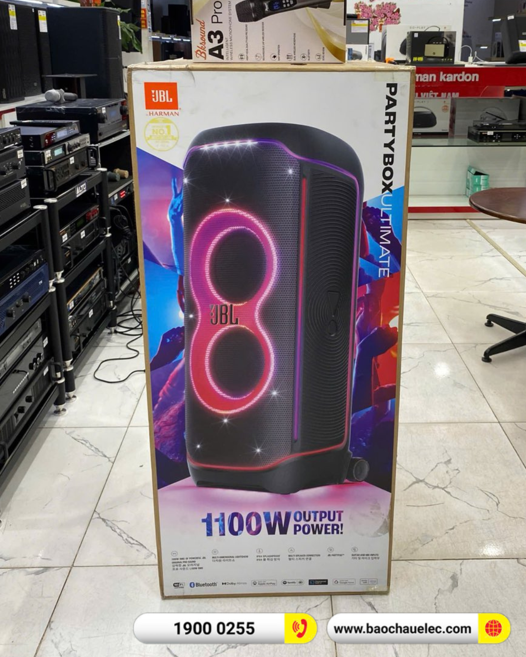 B&agrave;n giao loa JBL Partybox Ultimate, micro Bksound A3 Pro hơn 35tr cho anh Trường tại H&agrave; Nội