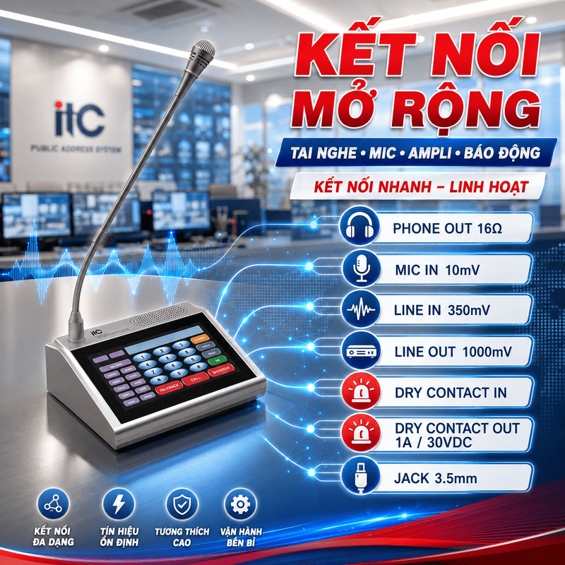 Bàn gọi phân vùng ITC T-7702A