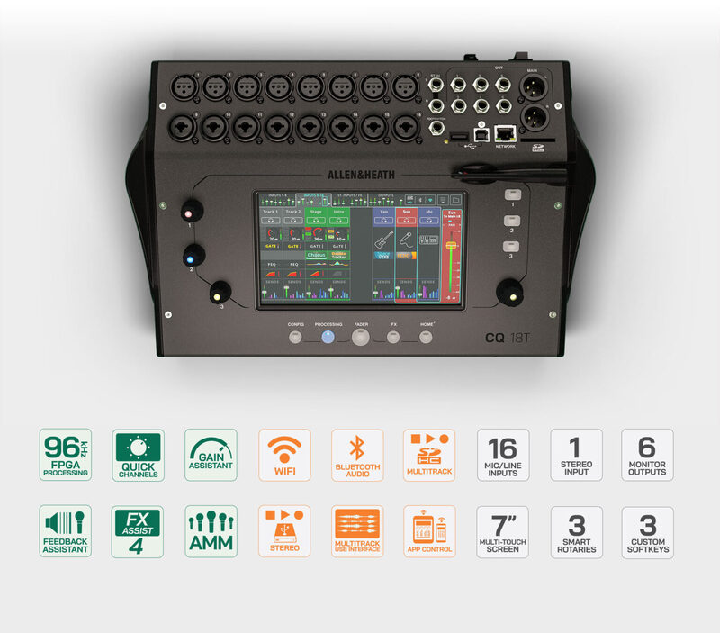 B&agrave;n Mixer Allen & Heath CQ-18T