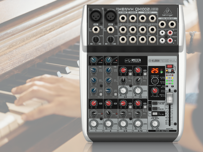 B&agrave;n mixer Behringer Xenyx Q1002USB