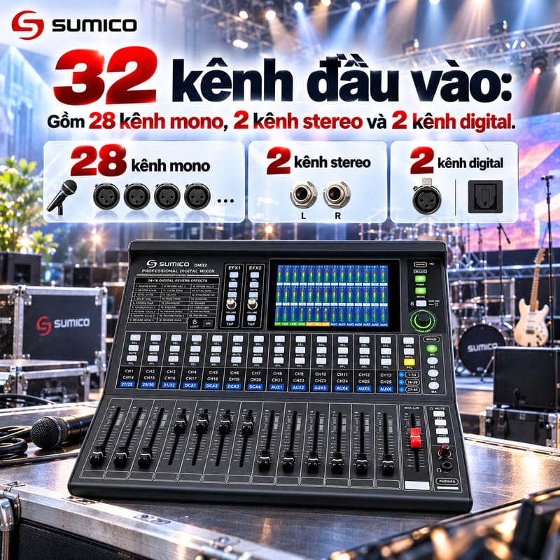 B&agrave;n mixer Sumico DM32
