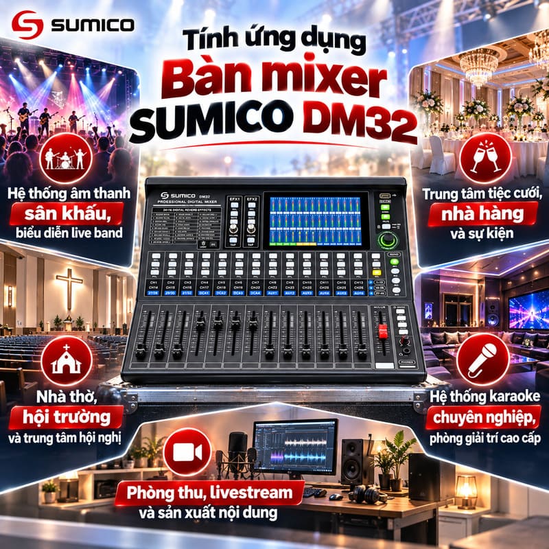 B&agrave;n mixer Sumico DM32
