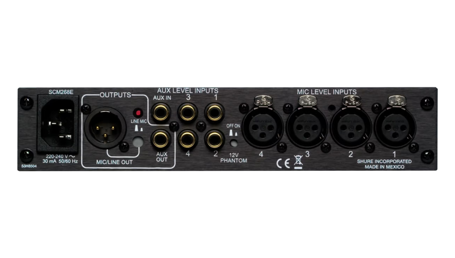 Bàn trộn microphone 4 kênh Shure SCM268E