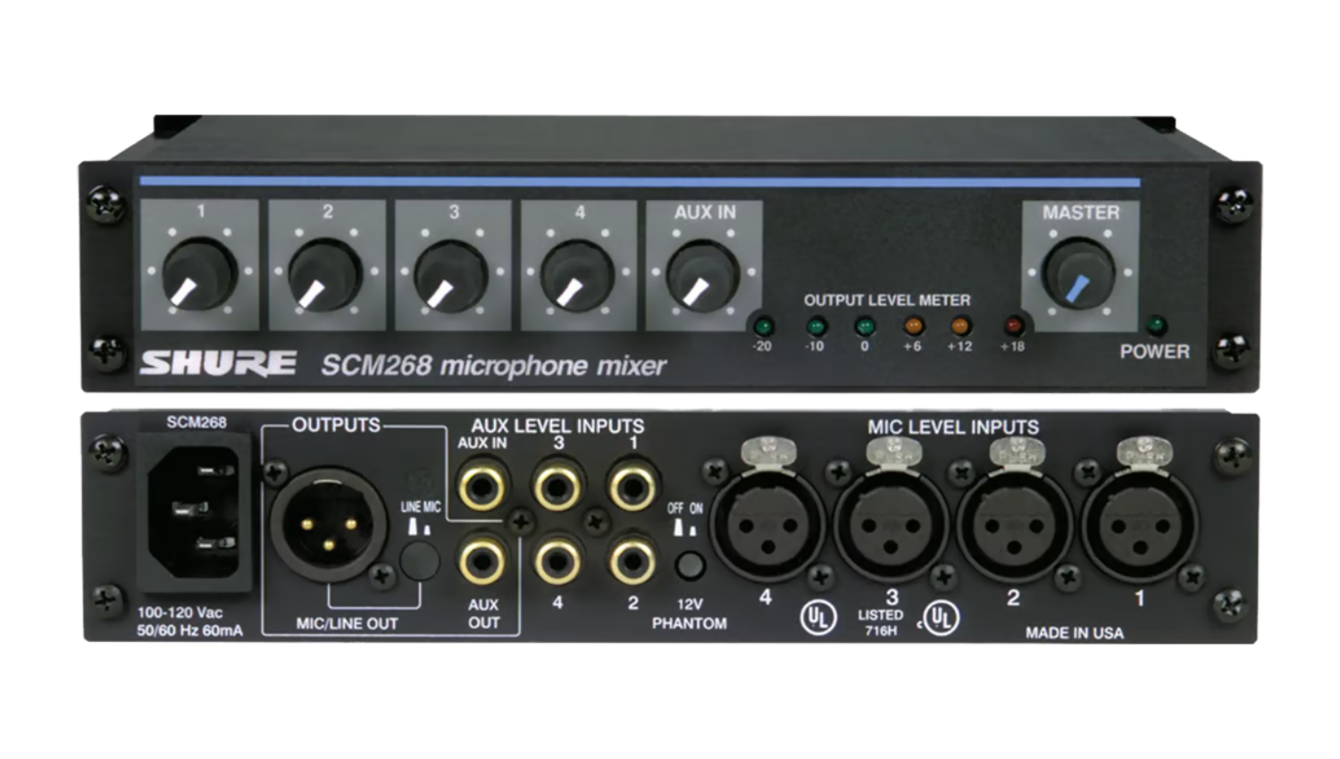 Bàn trộn microphone 4 kênh Shure SCM268E