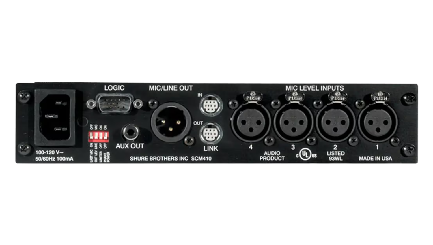Bàn trộn microphone 4 kênh Shure SCM410E