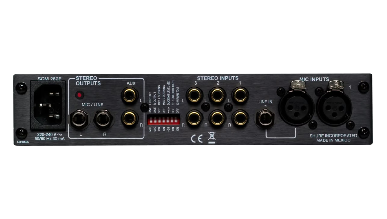 Bàn trộn microphone Shure SCM262E