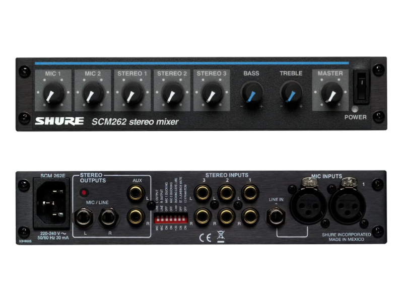 B&agrave;n trộn microphone Shure SCM262E 