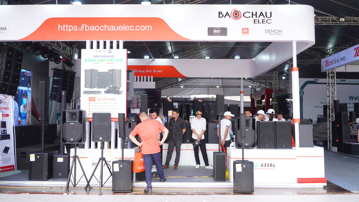 Bảo Ch&acirc;u Elec kết hợp c&ugrave;ng với h&atilde;ng RCF tham gia triển l&atilde;m Plase Show 2024