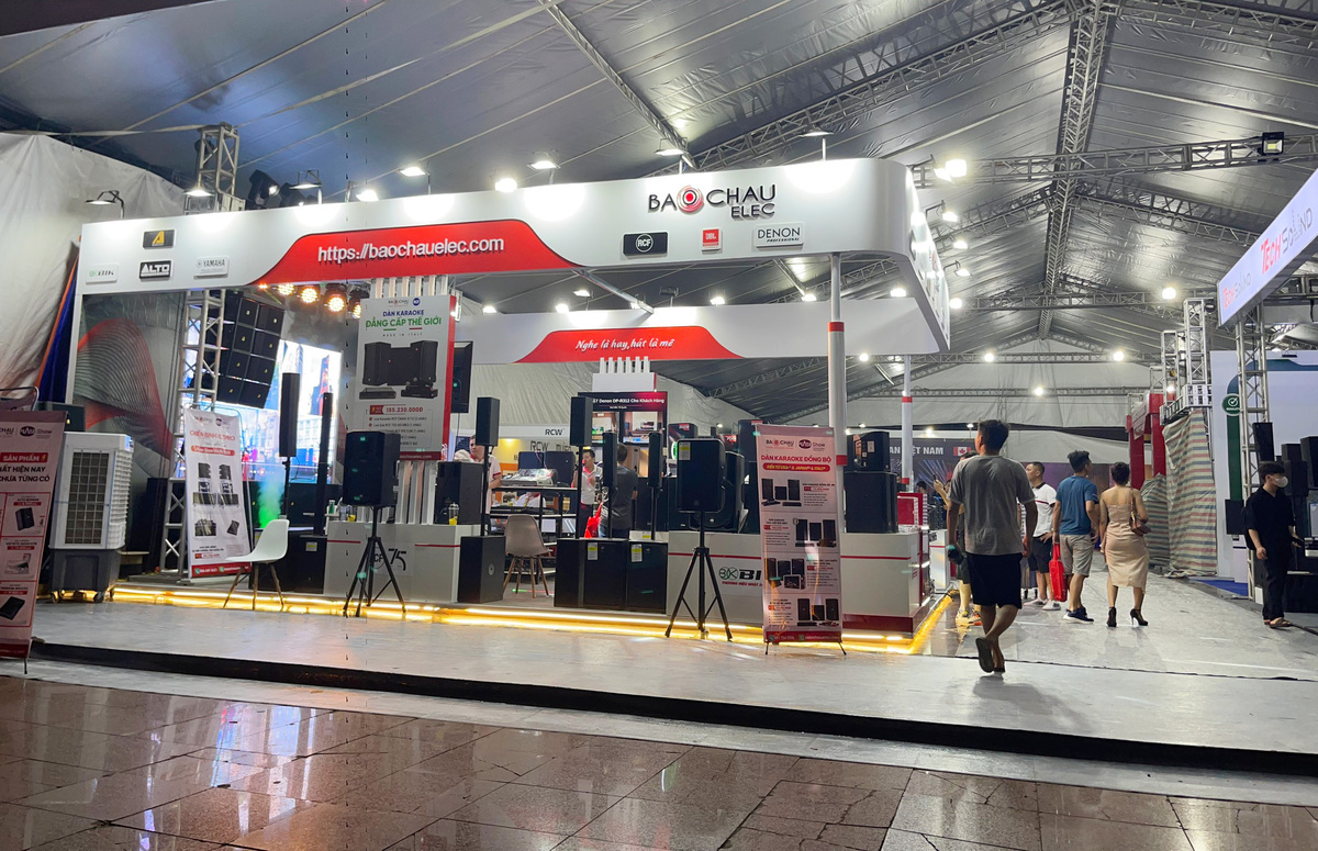Bảo Ch&acirc;u Elec kết hợp c&ugrave;ng với h&atilde;ng RCF tham gia triển l&atilde;m Plase Show 2024