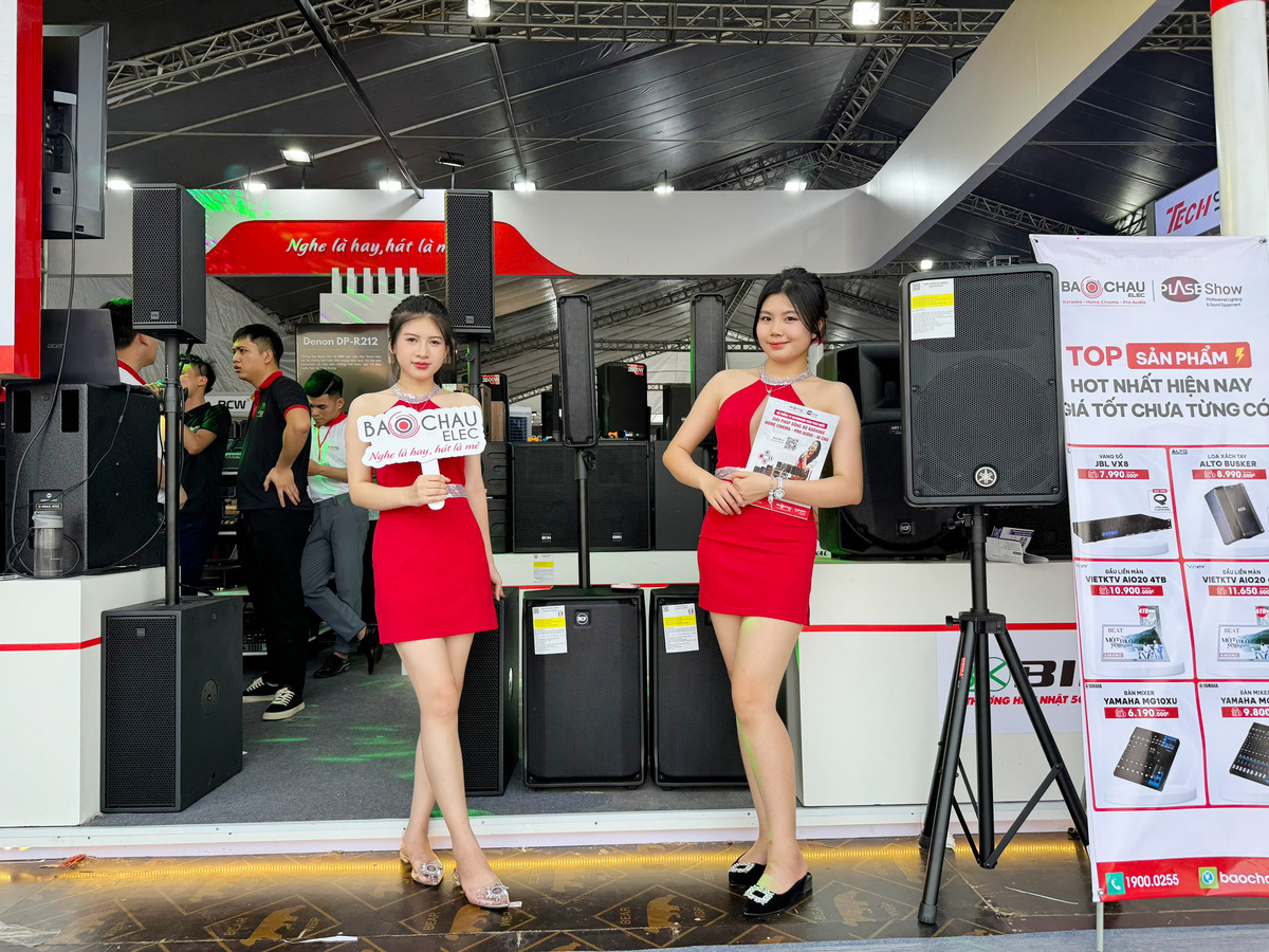 Bảo Ch&acirc;u Elec kết hợp c&ugrave;ng với h&atilde;ng RCF tham gia triển l&atilde;m Plase Show 2024