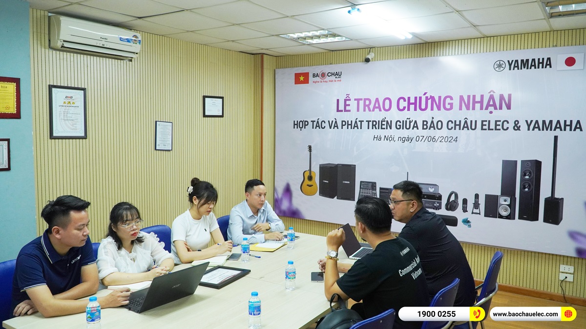 Bảo Ch&acirc;u Elec nhận giấy chứng nhận hợp t&aacute;c v&agrave; ph&aacute;t triển của Yamaha
