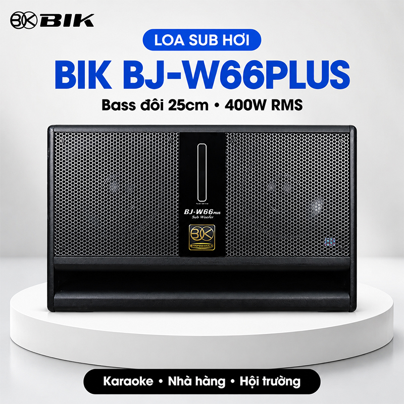 Loa Sub hơi BIK BJ-W66PLUS (bass đôi 25)