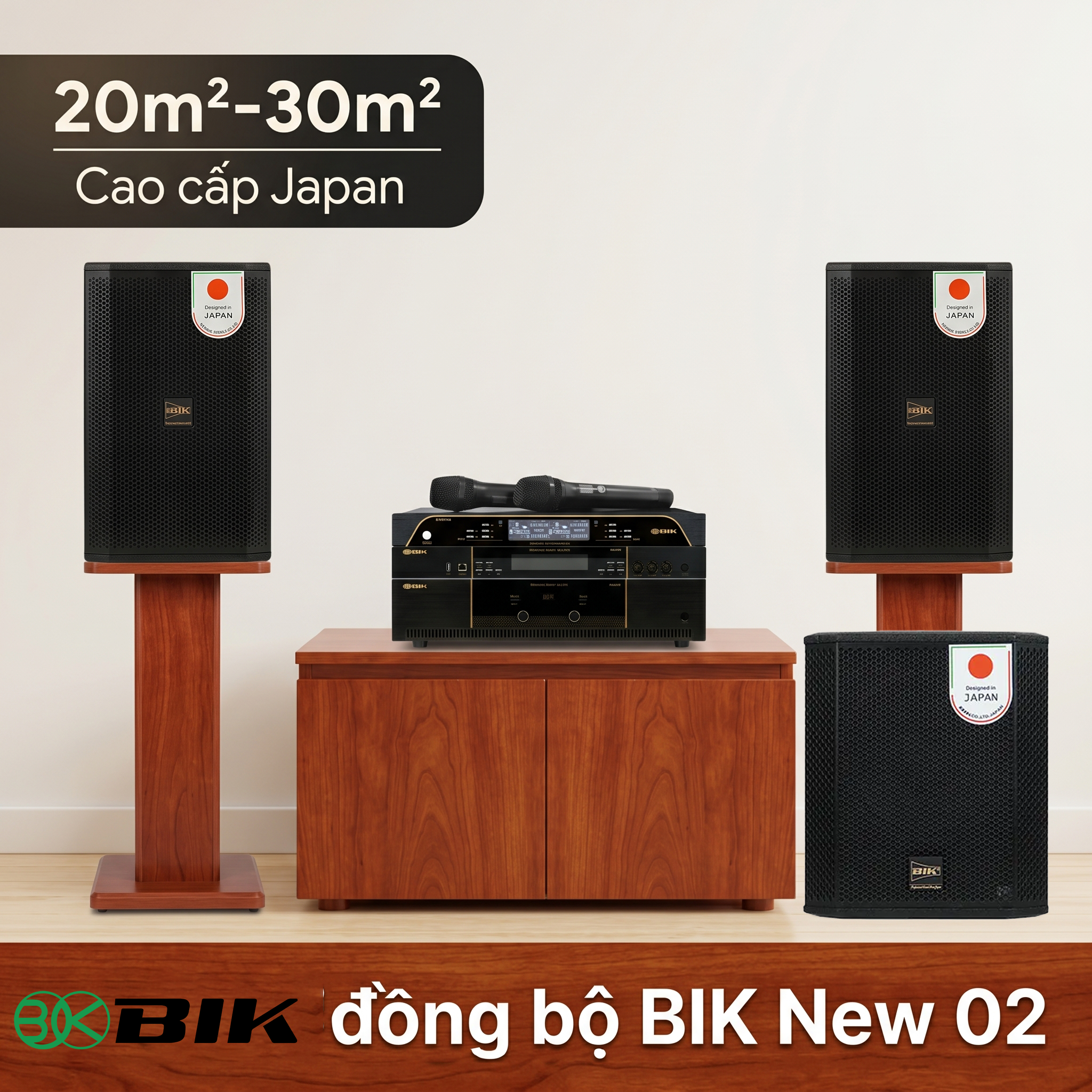 Dàn karaoke đồng bộ BIK New 02 (BIK CS-620, BIK VK-A52, BIK VK-R51, BIK BBK-W25A, BIK BJ-U200)