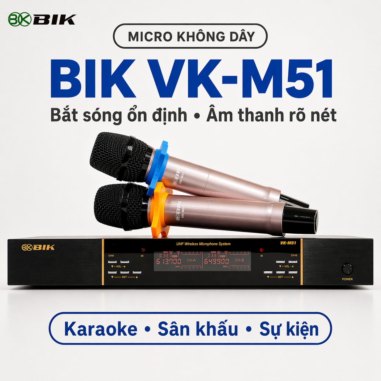 Micro không dây BIK VK- M51 (New 2026)