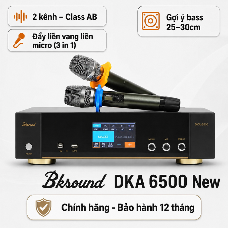 Digital Karaoke Power Amplifier Bksound DKA 6500 New