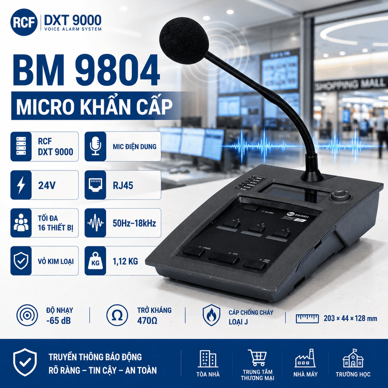 Bộ điều khiển micro khẩn cấp RCF BM 9804