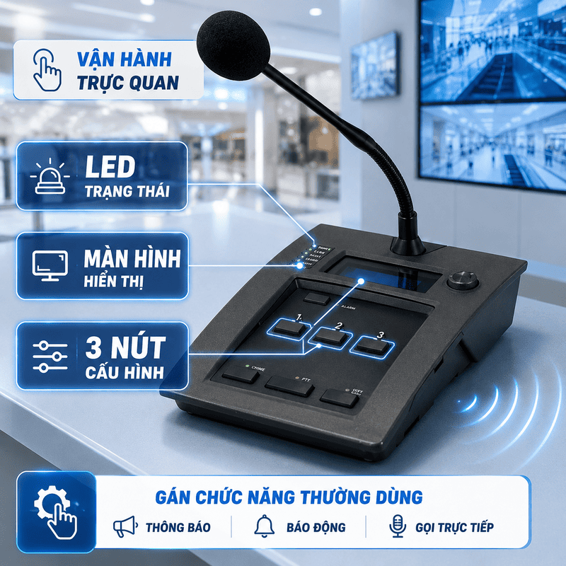 Bộ điều khiển micro khẩn cấp RCF BM 9804