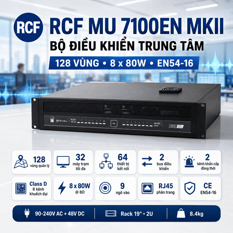 Bộ điều khiển trung tâm RCF MU 7100EN MKII