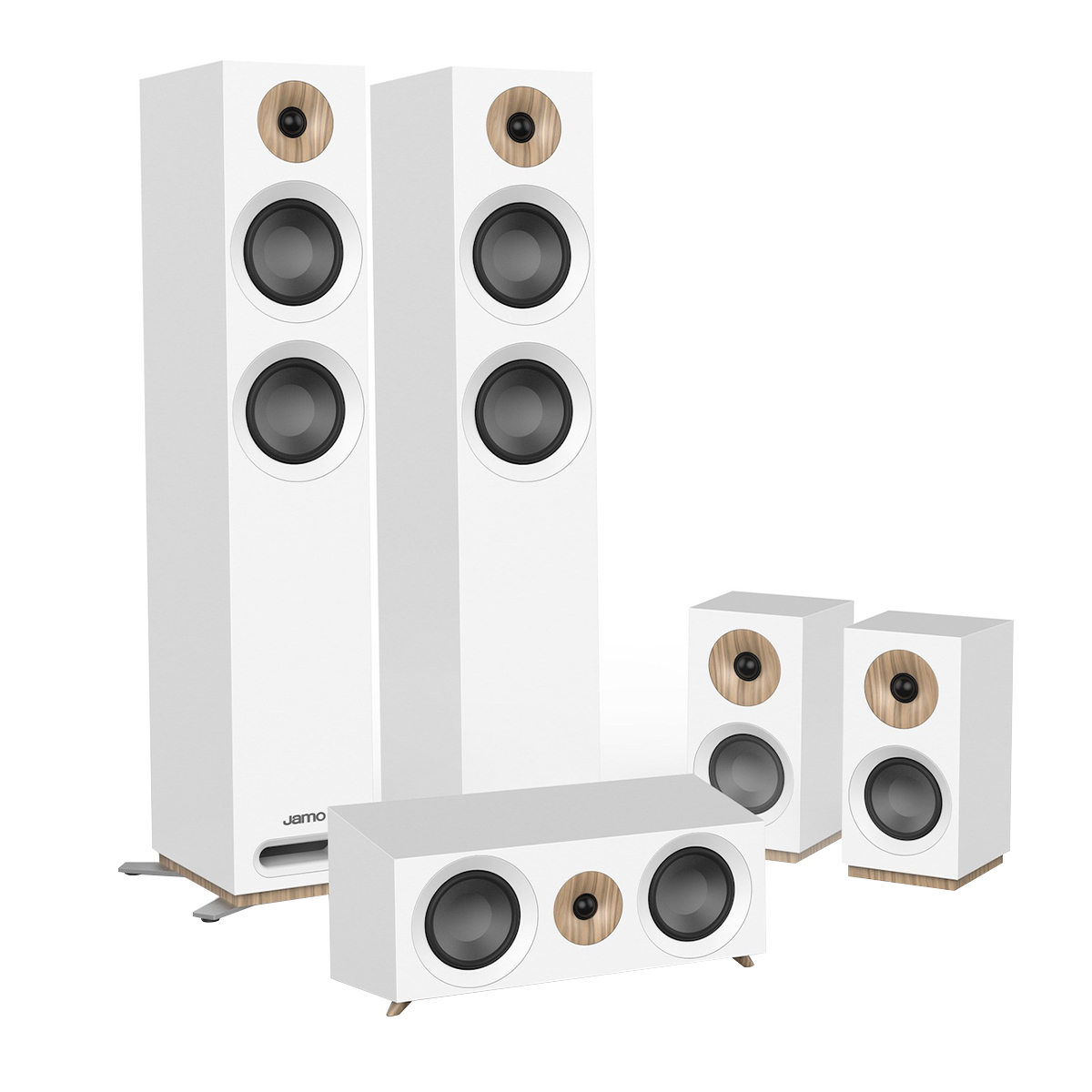 Bộ loa nghe nhạc, xem phim 5.0 Jamo S807 HCS màu trắng