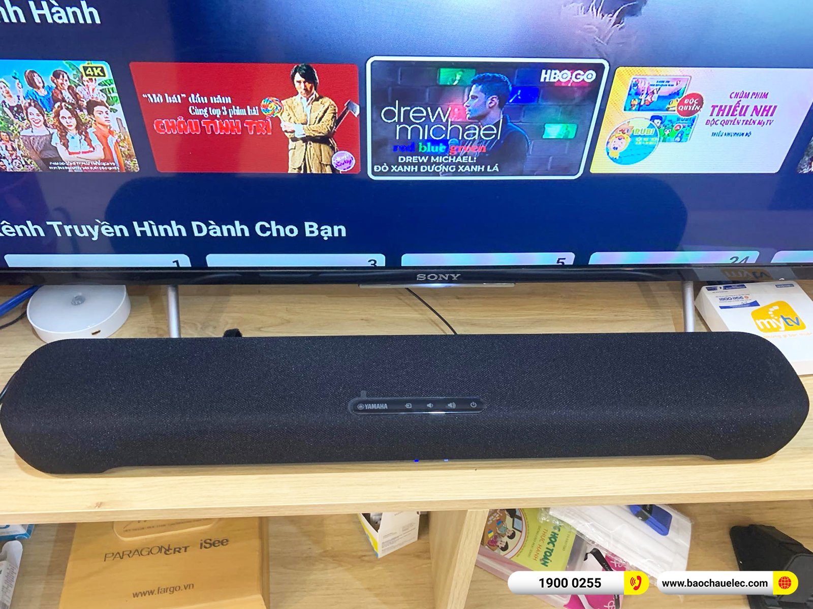 Lắp đặt Loa Soundbar Yamaha SR-C20A cho anh Hải tại H&agrave; Nội 