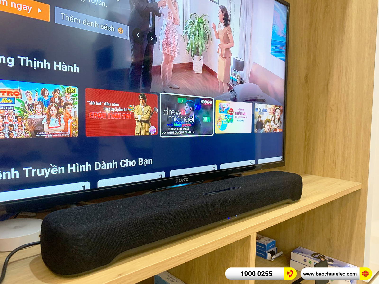 Lắp đặt Loa Soundbar Yamaha SR-C20A cho anh Hải tại H&agrave; Nội 