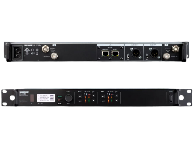 bộ nhận kh&ocirc;ng d&acirc;y 2 k&ecirc;nh Shure ULXD4DE
