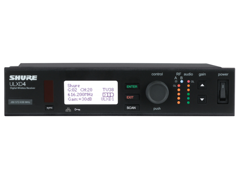 Bộ nhận kh&ocirc;ng d&acirc;y 1 k&ecirc;nh Shure ULXD4A