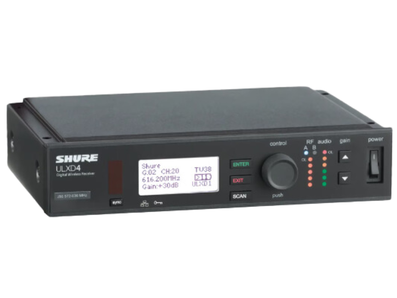 Bộ nhận kh&ocirc;ng d&acirc;y 1 k&ecirc;nh Shure ULXD4A