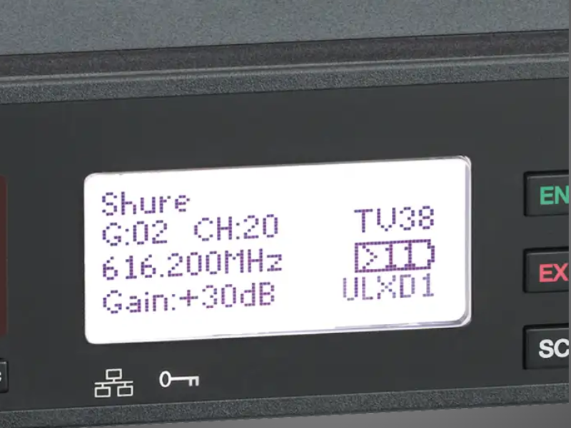Bộ nhận kh&ocirc;ng d&acirc;y 1 k&ecirc;nh Shure ULXD4A